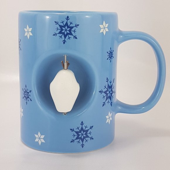 NWT DISNEY Olaf Mug Teacup I Like Warm Hugs Spinner Mug Olaf Snowman Blue - Picture 13 of 16